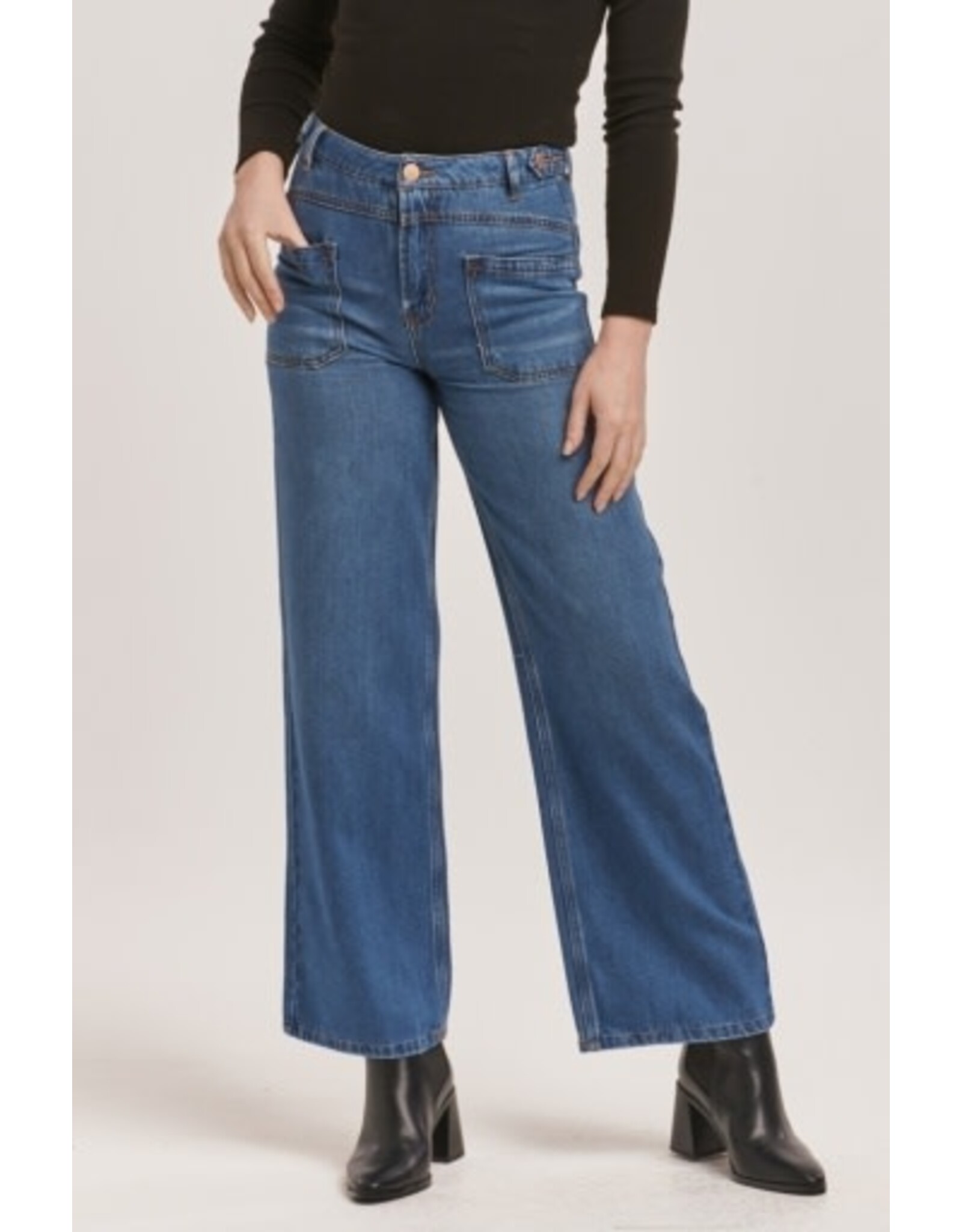 Dear John Denim Dear John Doja  High Rise Wide Leg Ankle Jean Peninsula