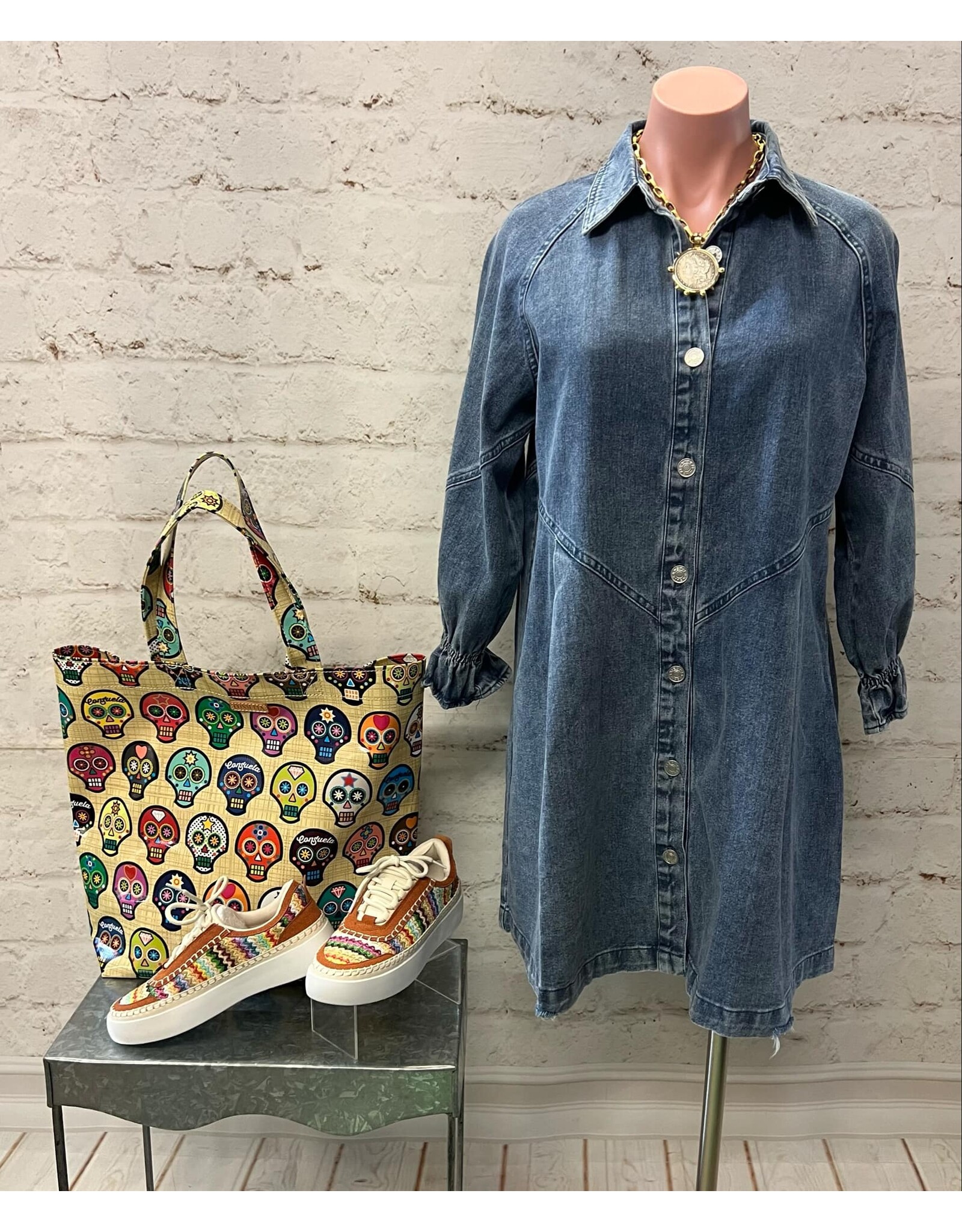 Blue B Gianna Washed Denim Shirt Dress