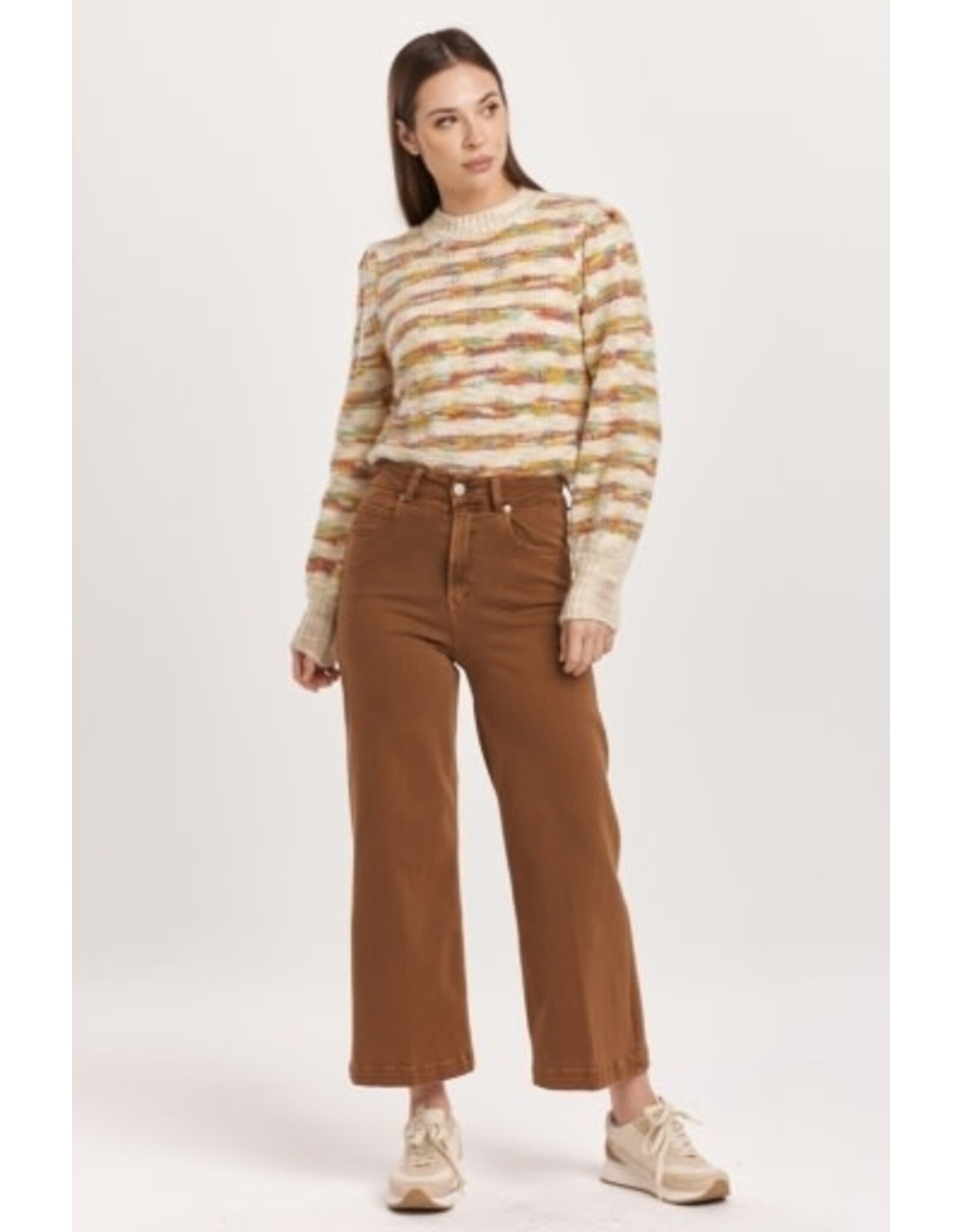 Dear John Denim Dear John Audrey High Rise Cropped Wide Leg Pants Burnt Sienna