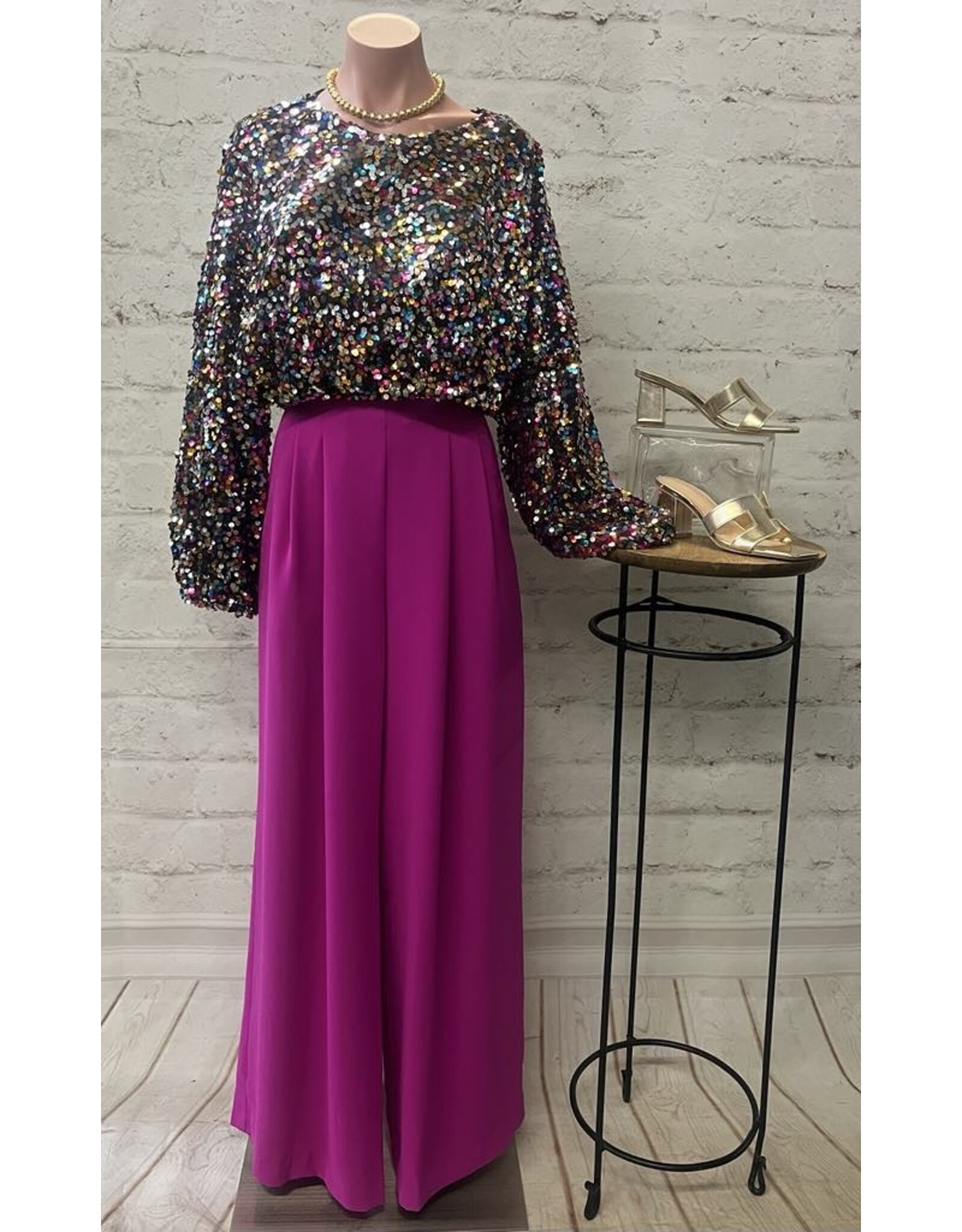 Emily Sequin Crop Top