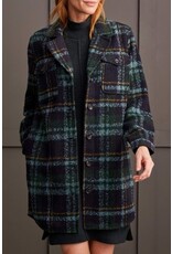 Tribal Tribal Boucle Plaid Jacket with Notch Collar