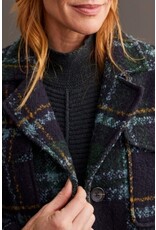 Tribal Tribal Boucle Plaid Jacket with Notch Collar