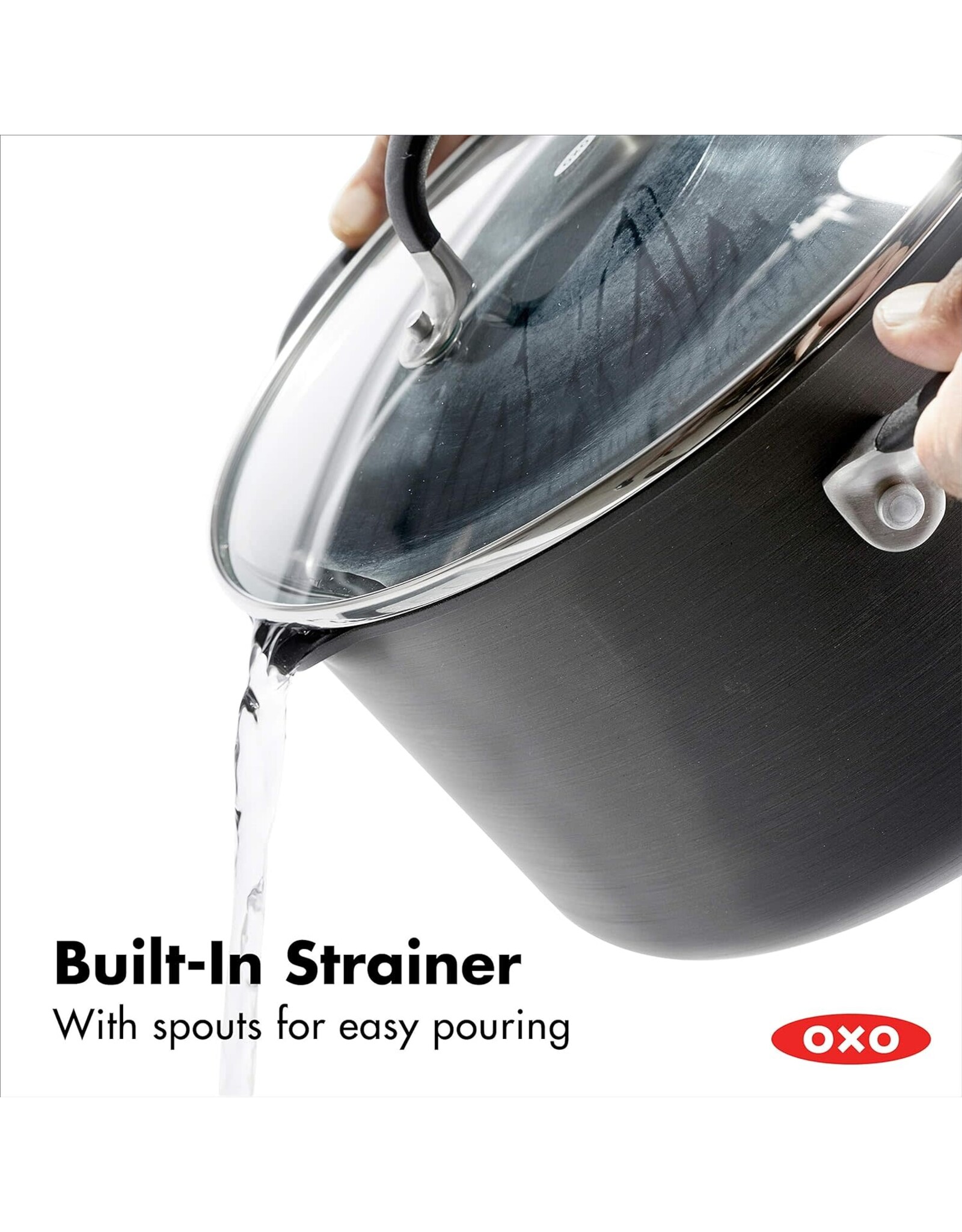 OXO 6QT Stockpot with Lid, 3-Layered German Engineered Nonstick Coating