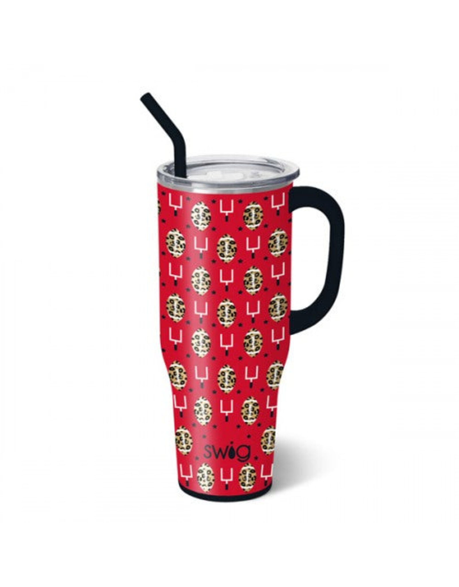 Swig Life Swig Touchdown Black + Red Mega Mug 40oz