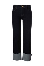 Kut from the Kloth / STS Blue KUT Fay High Rise Fab Ab Straight Leg Roll-Up Raw Hem - Kindled