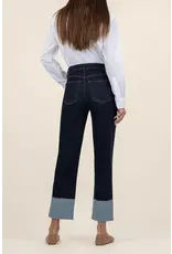 Kut from the Kloth / STS Blue KUT Fay High Rise Fab Ab Straight Leg Roll-Up Raw Hem - Kindled