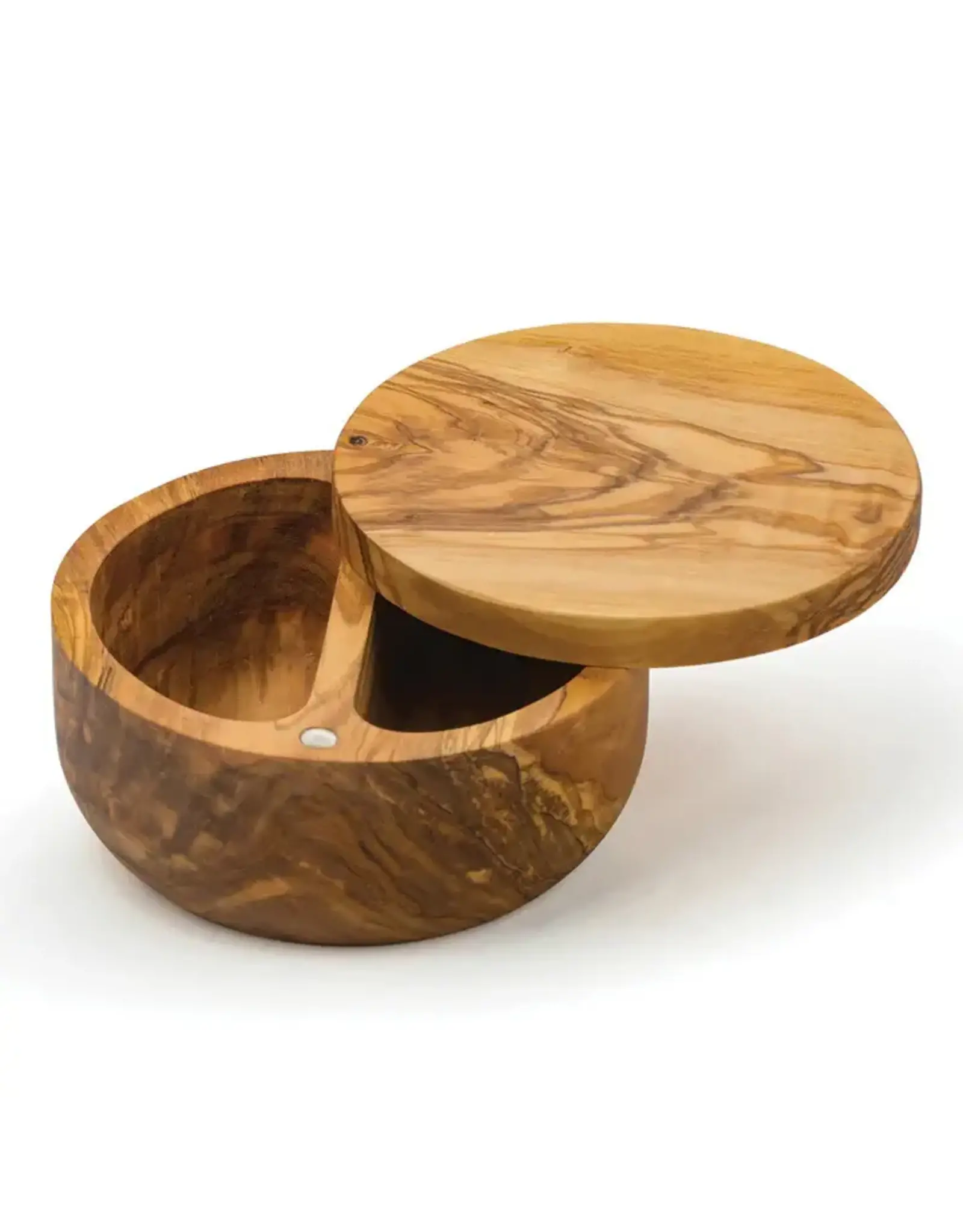 RSVP International Swivel Top Salt Box-Olive Wood