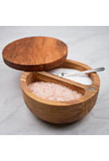 Swivel Top Salt Box-Olive Wood