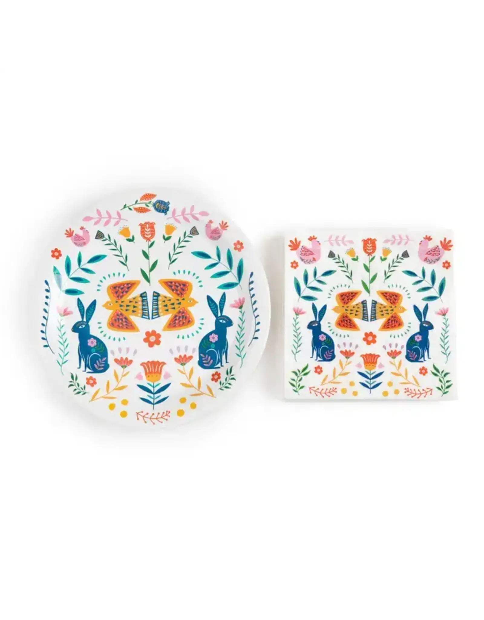 Whimsical Wildlife 48 Pc Paper Plate & Napkin Set