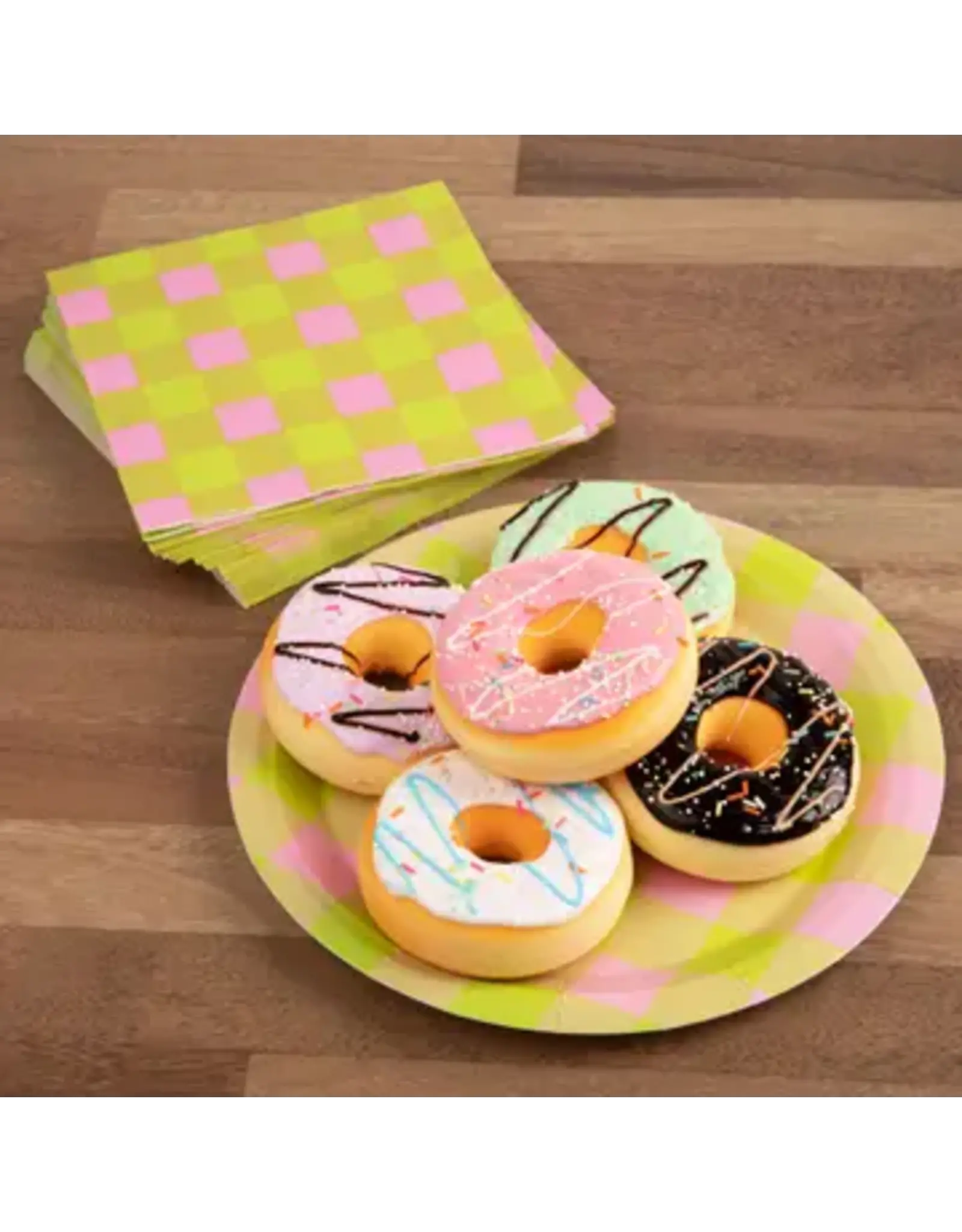 Plaid Pastels Paper Plate and Napkin Set 48 Pc