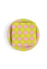 Plaid Pastels Paper Plate and Napkin Set 48 Pc