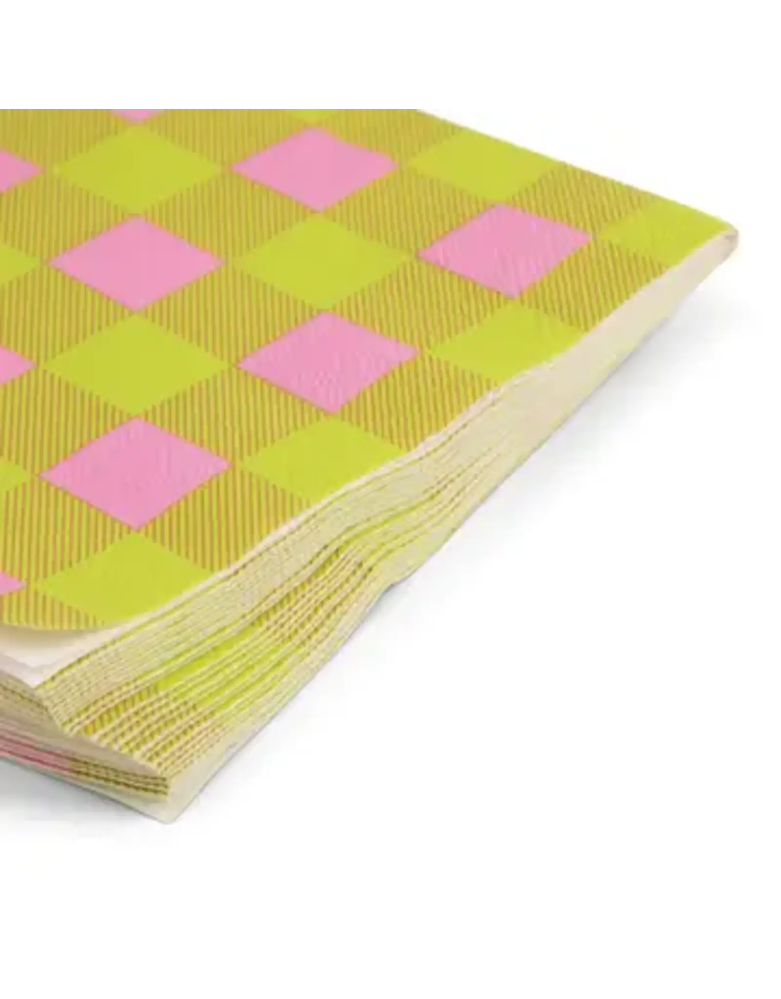 Plaid Pastels Paper Plate and Napkin Set 48 Pc