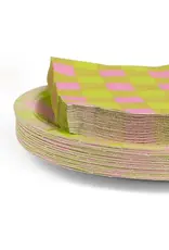 Plaid Pastels Paper Plate and Napkin Set 48 Pc