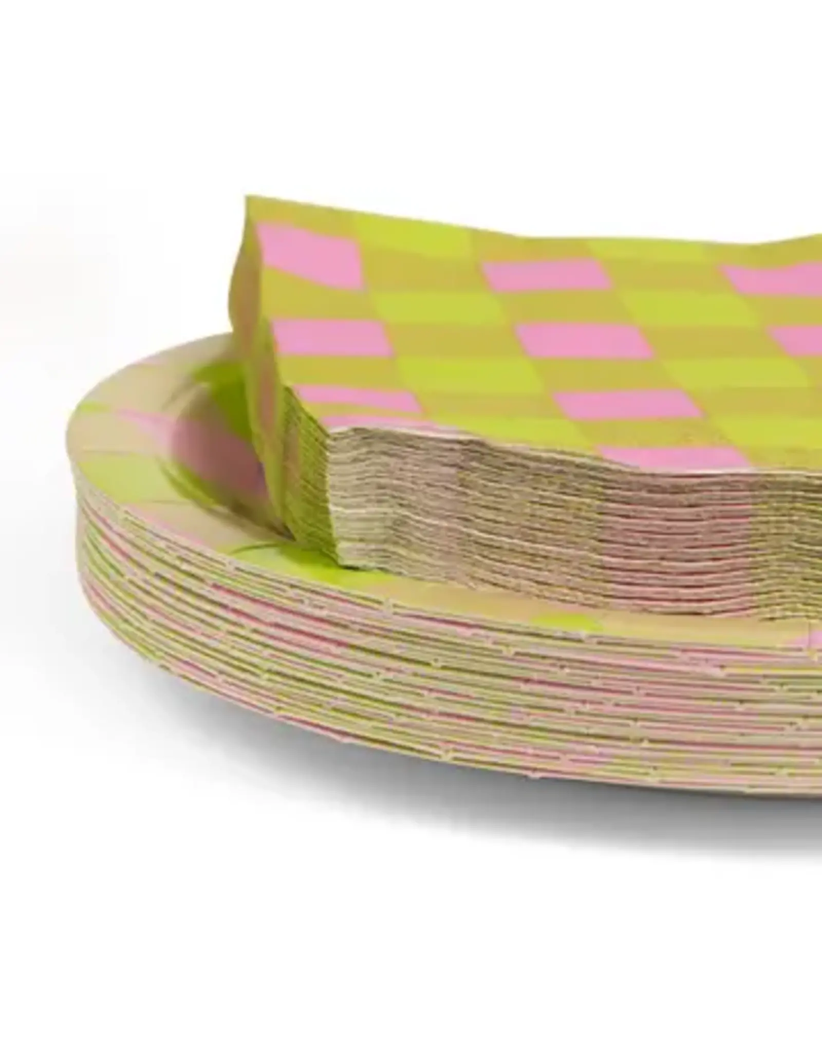 Plaid Pastels Paper Plate and Napkin Set 48 Pc