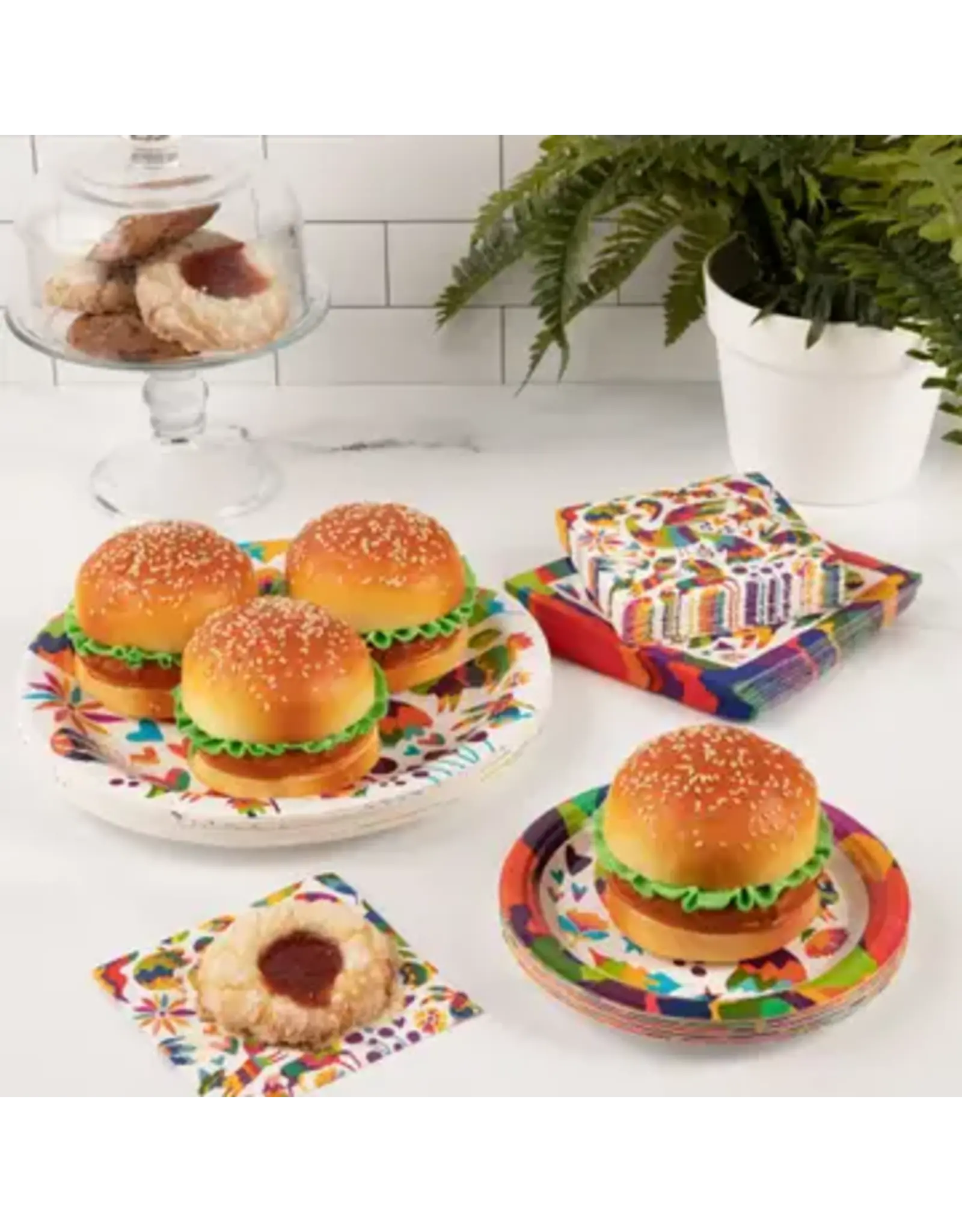 Joyful Otomi 80 Pc Paper Plate & Napkin Set