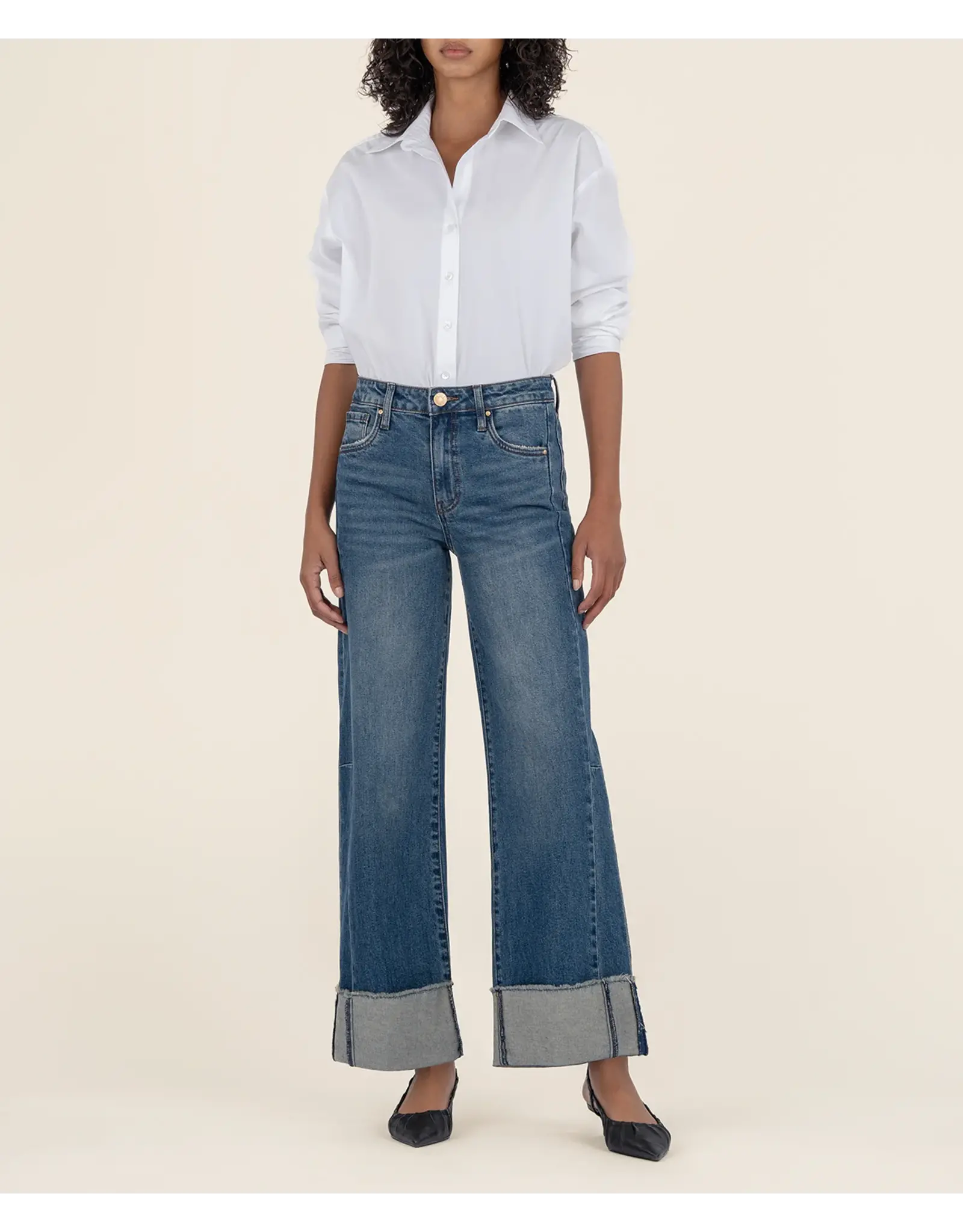Kut from the Kloth / STS Blue KUT Meg High Rise Fab Ab Wide Leg Roll Up - Commitment