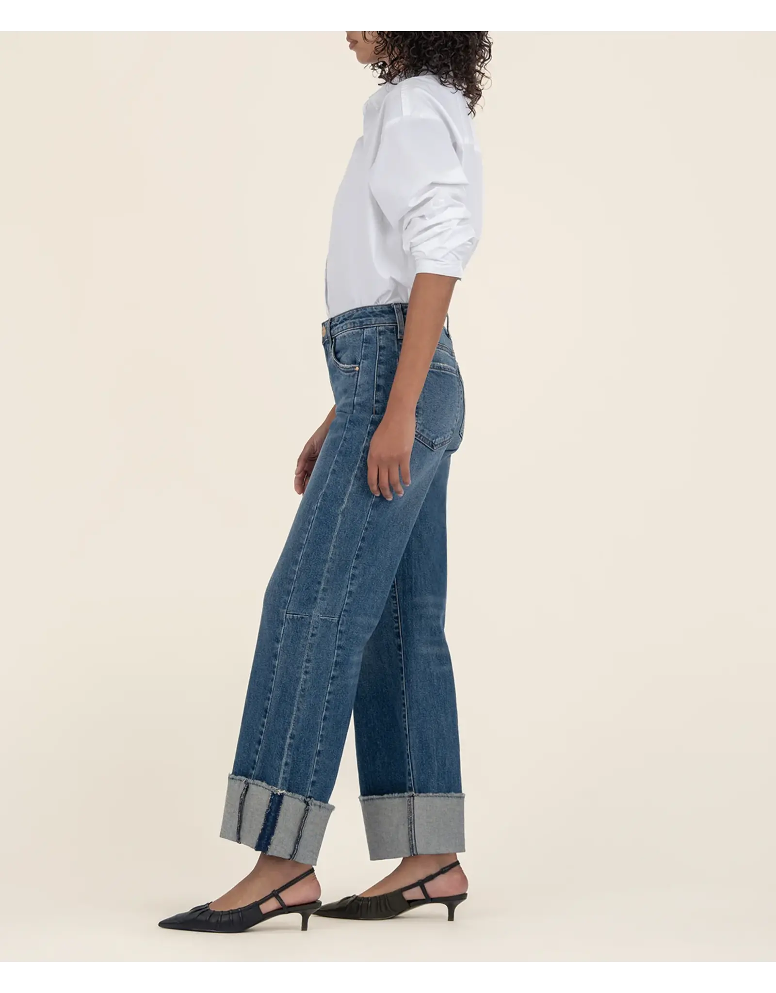Kut from the Kloth / STS Blue KUT Meg High Rise Fab Ab Wide Leg Roll Up - Commitment
