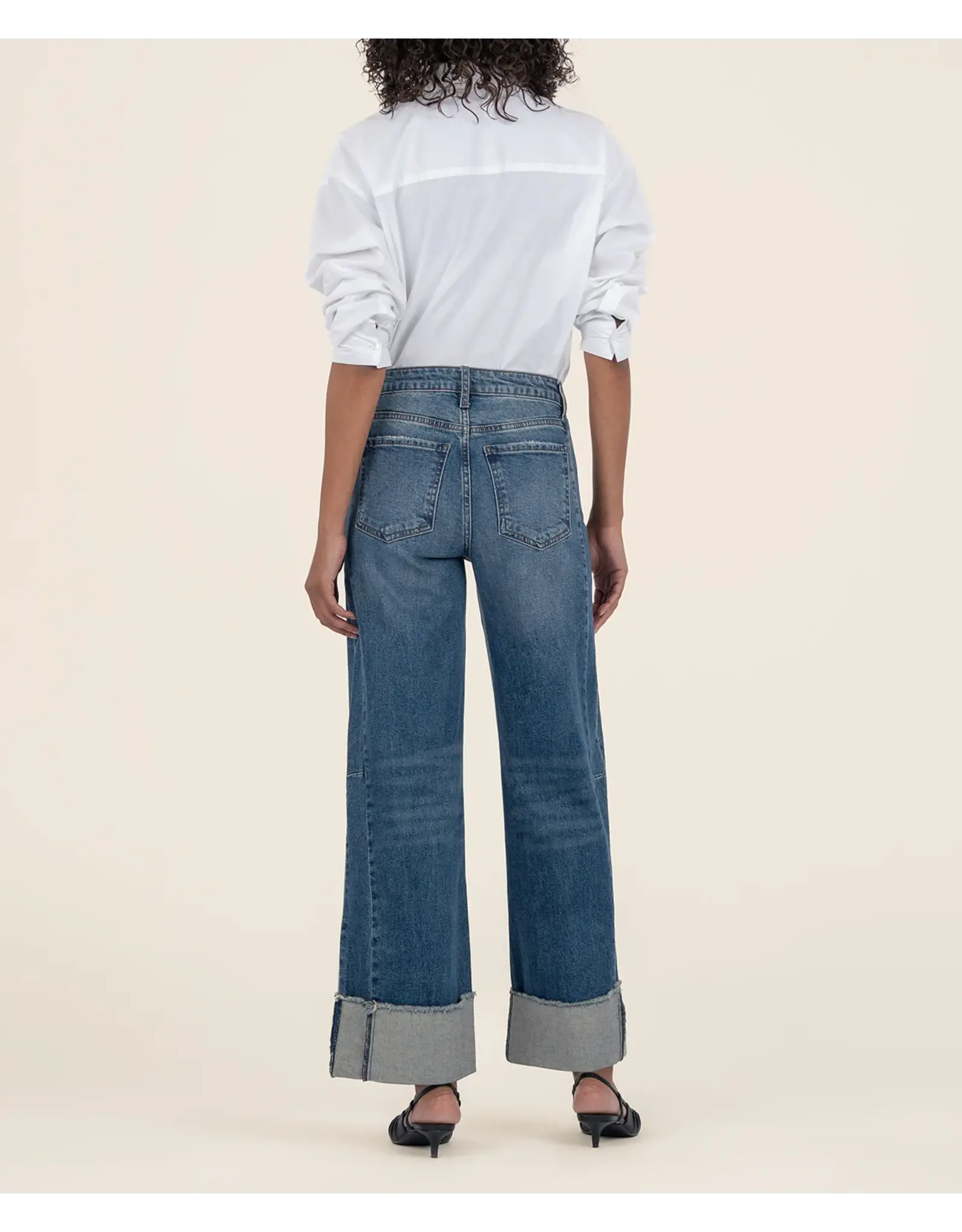 Kut from the Kloth / STS Blue KUT Meg High Rise Fab Ab Wide Leg Roll Up - Commitment