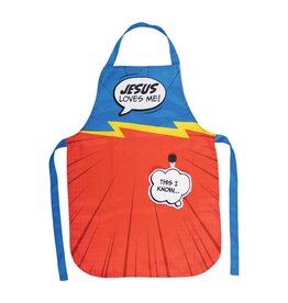 Jesus Loves Me  Super Hero Child's Apron