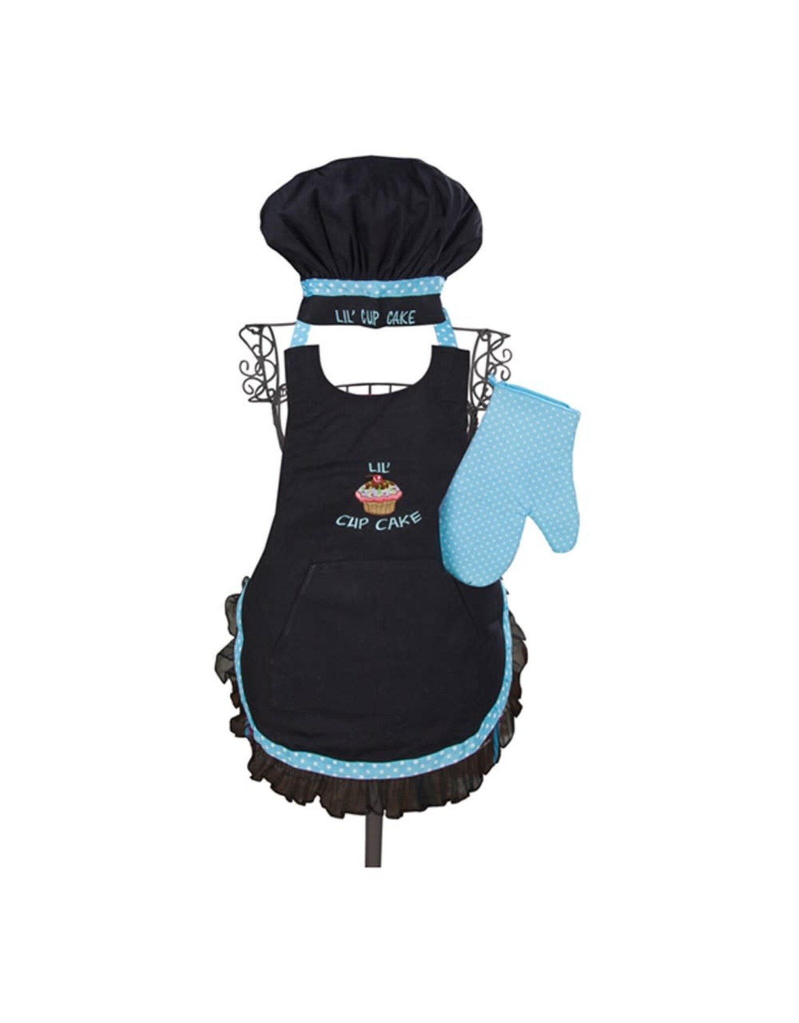 Lil Cupcake Chef-Black -Aqua