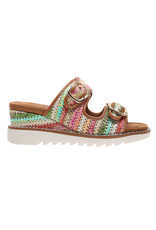 Pierre Dumas Expand-2 Wedge Tan Multicolor Weave