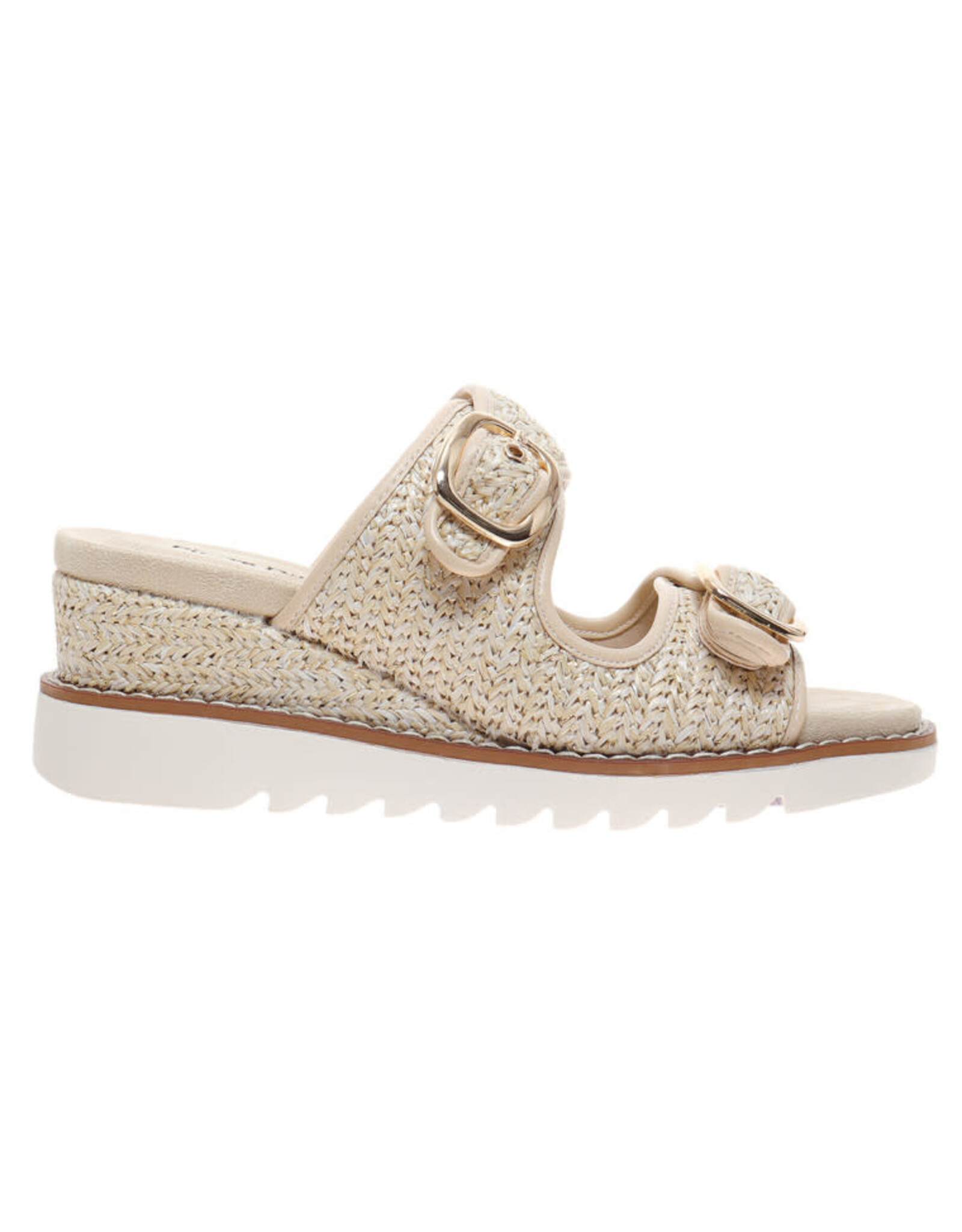 Pierre Dumas Expand-2 Wedge Gold Ivory Basket Weave