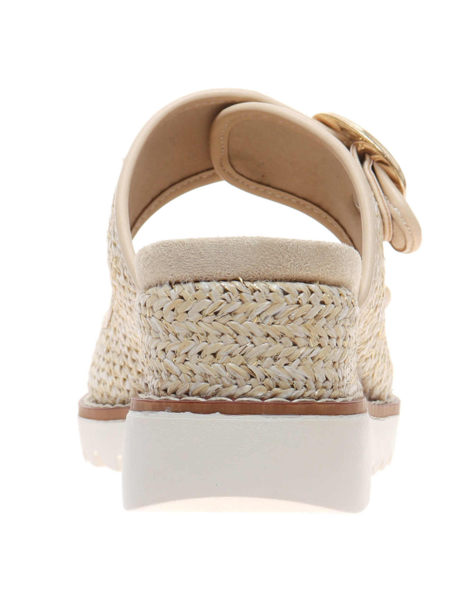 Pierre Dumas Expand-2 Wedge Gold Ivory Basket Weave