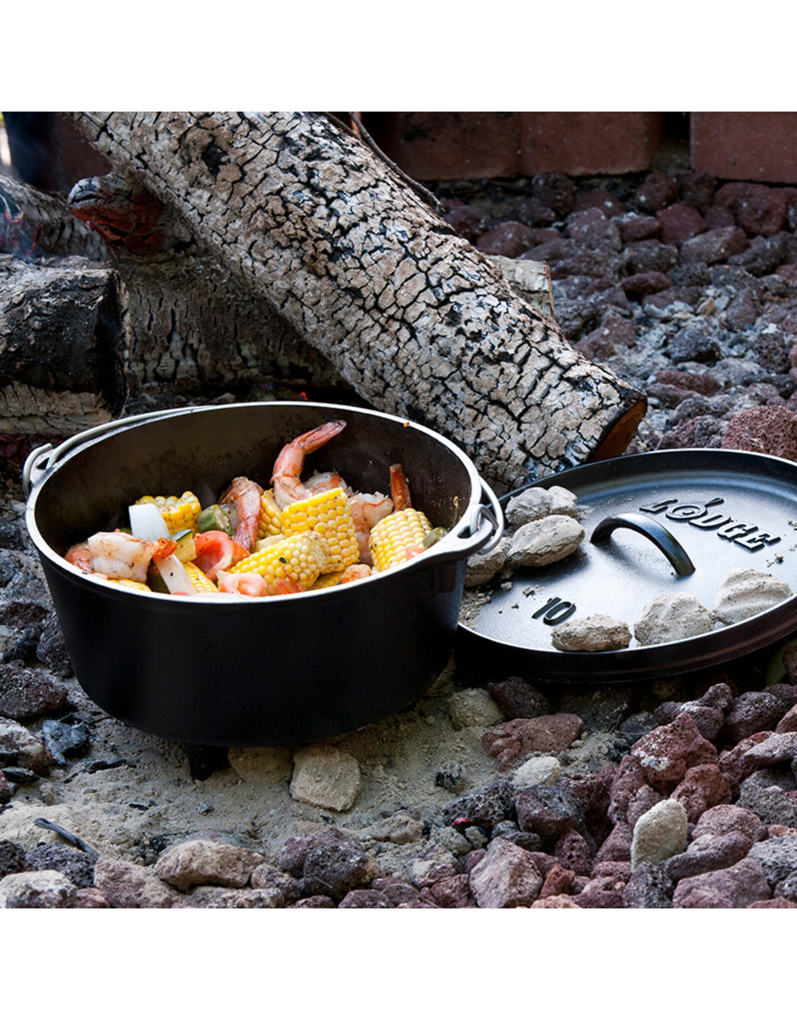 Lodge Lodge 10 Inch 5 Quart Cast Iron Deep Camp Dutch Oven