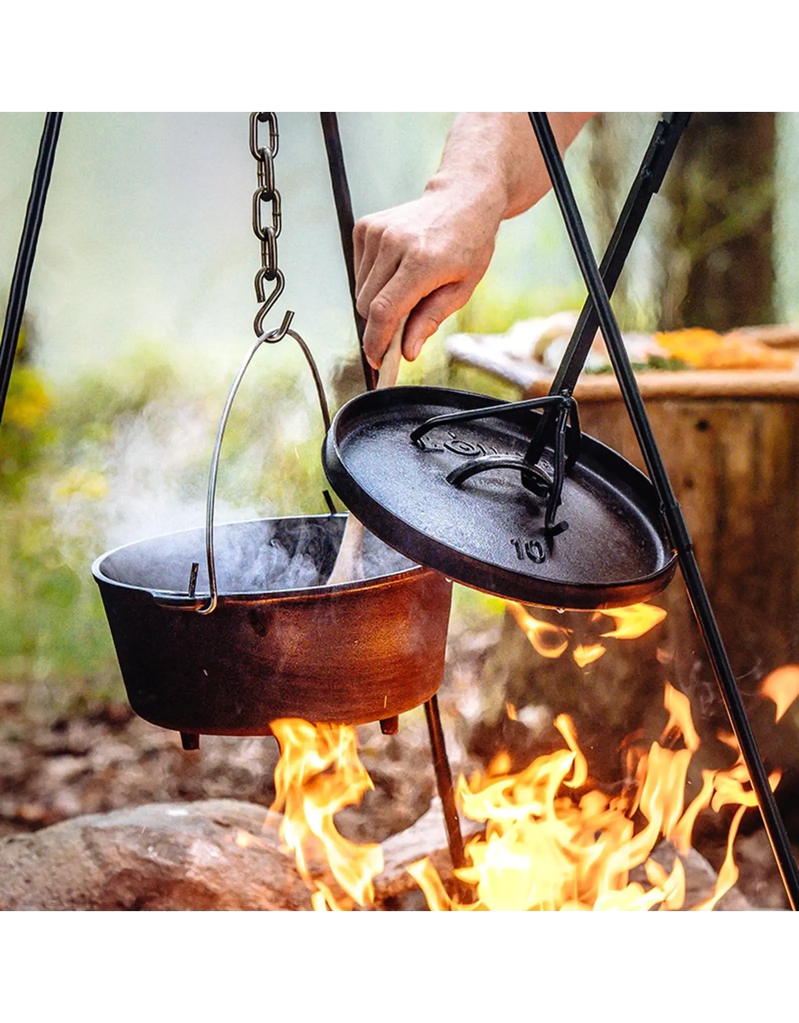 Lodge Lodge 10 Inch 5 Quart Cast Iron Deep Camp Dutch Oven