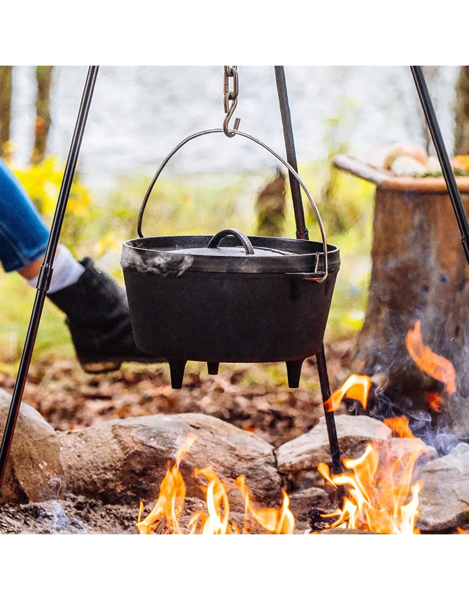 Lodge Lodge 10 Inch 5 Quart Cast Iron Deep Camp Dutch Oven