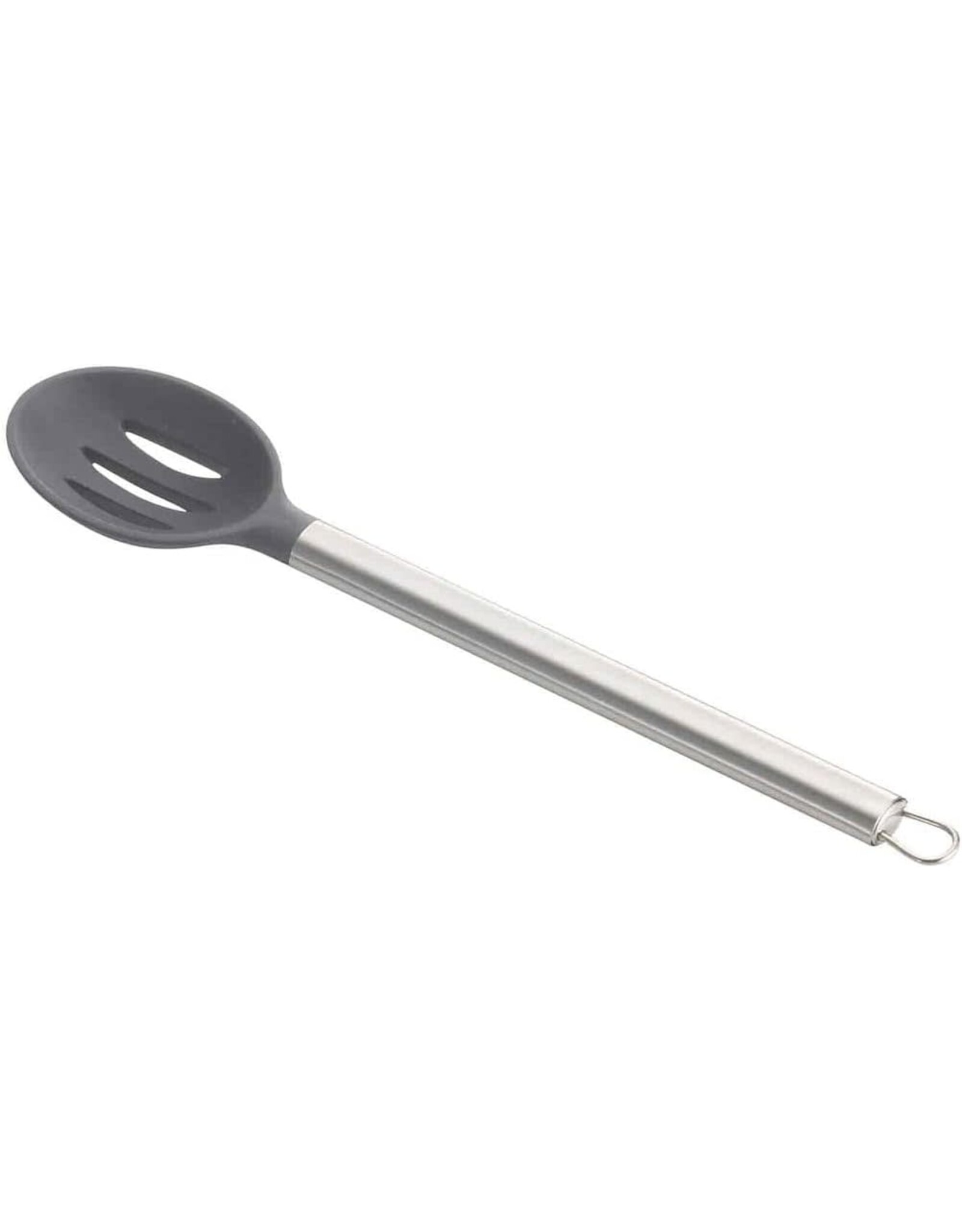 TableCraft Slotted Spoon Gray Silicone Over Nylon
