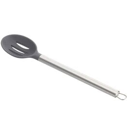 TableCraft Slotted Spoon Gray Silicone Over Nylon