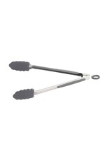 TableCraft Locking Tongs Gray Silicone Over Nylon 13.75"