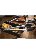 TableCraft Locking Tongs Gray Silicone Over Nylon 13.75"