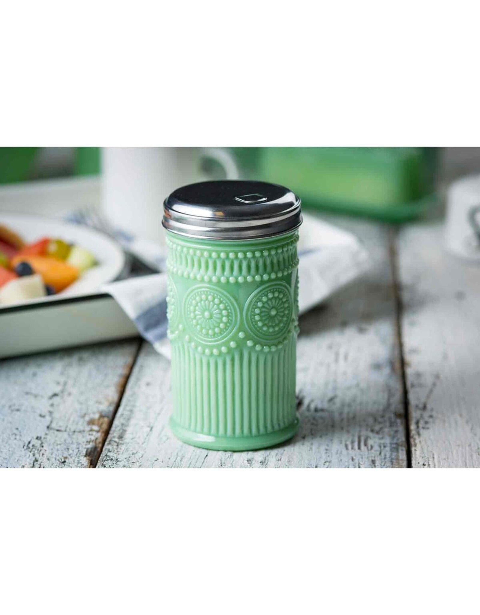 TableCraft Jadeite Glass Sugar Shaker 9oz