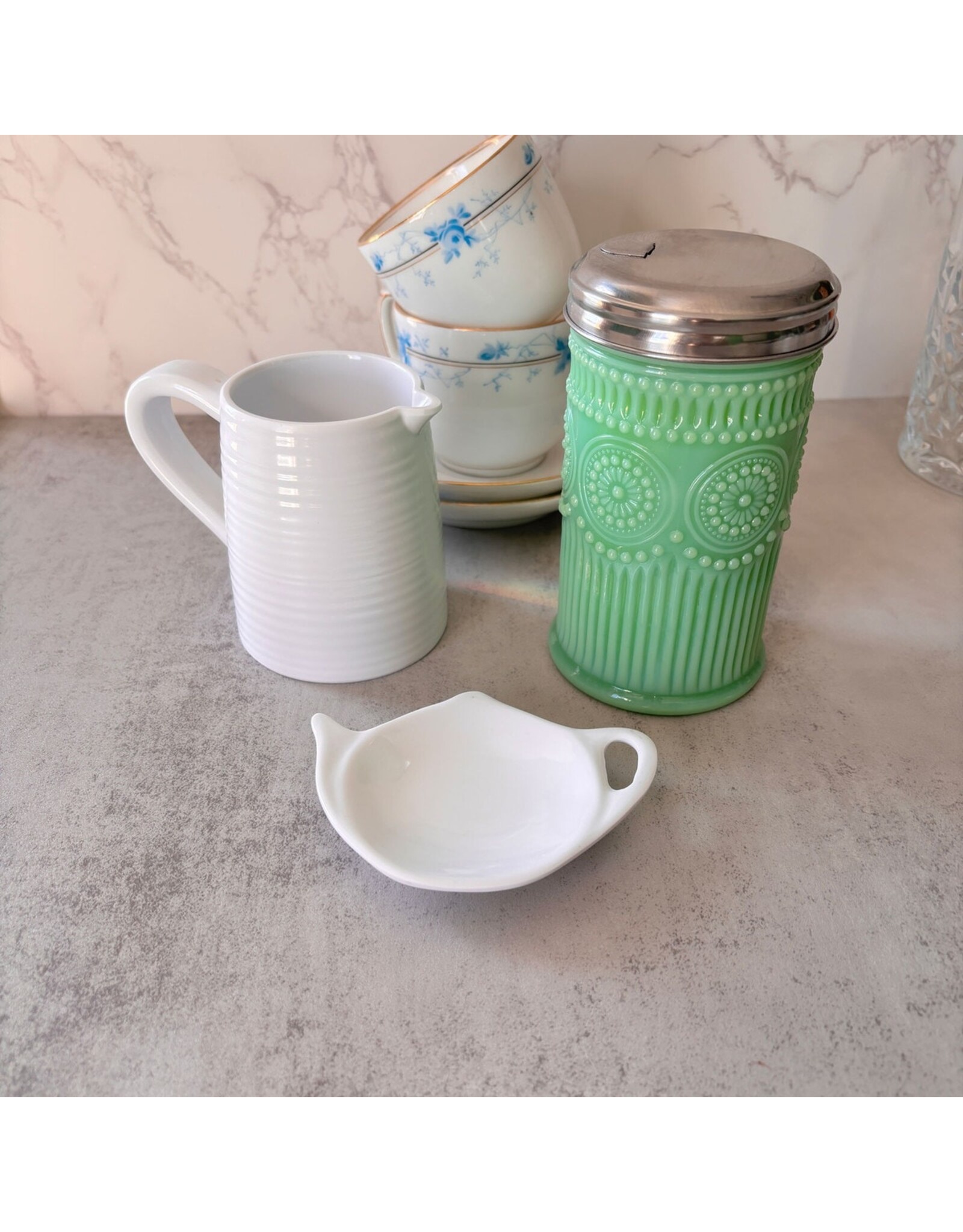 TableCraft Jadeite Glass Sugar Shaker 9oz