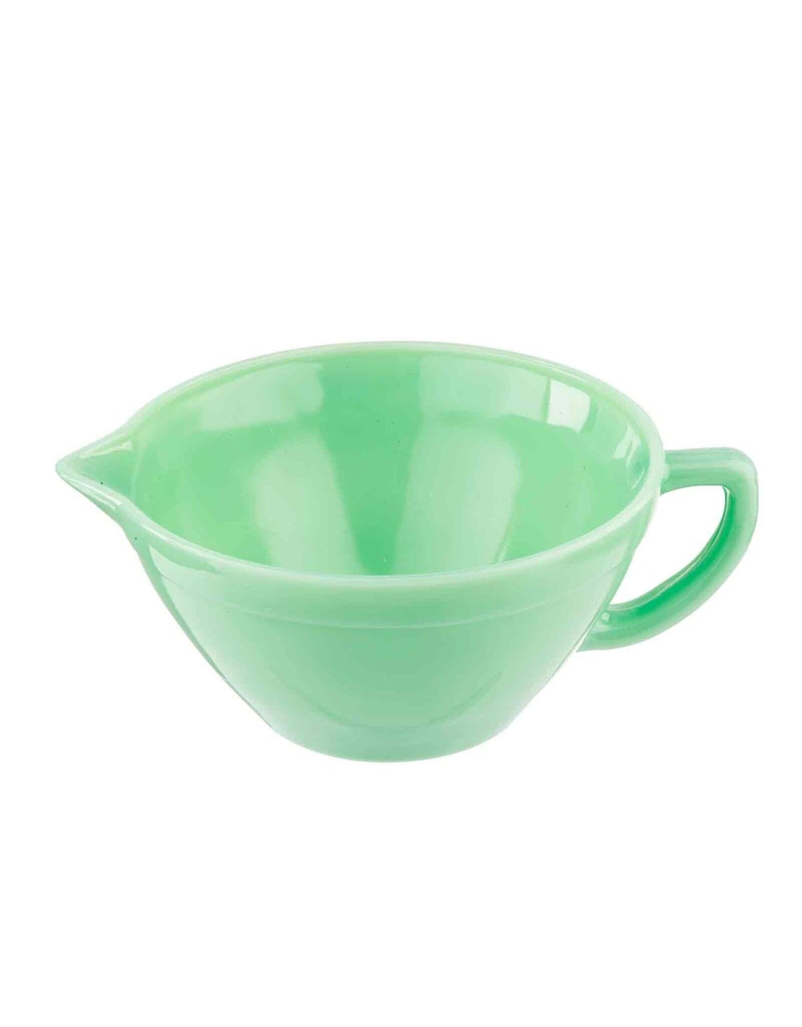 TableCraft Jadeite Glass Mixing Bowl with Spout 1.25qt