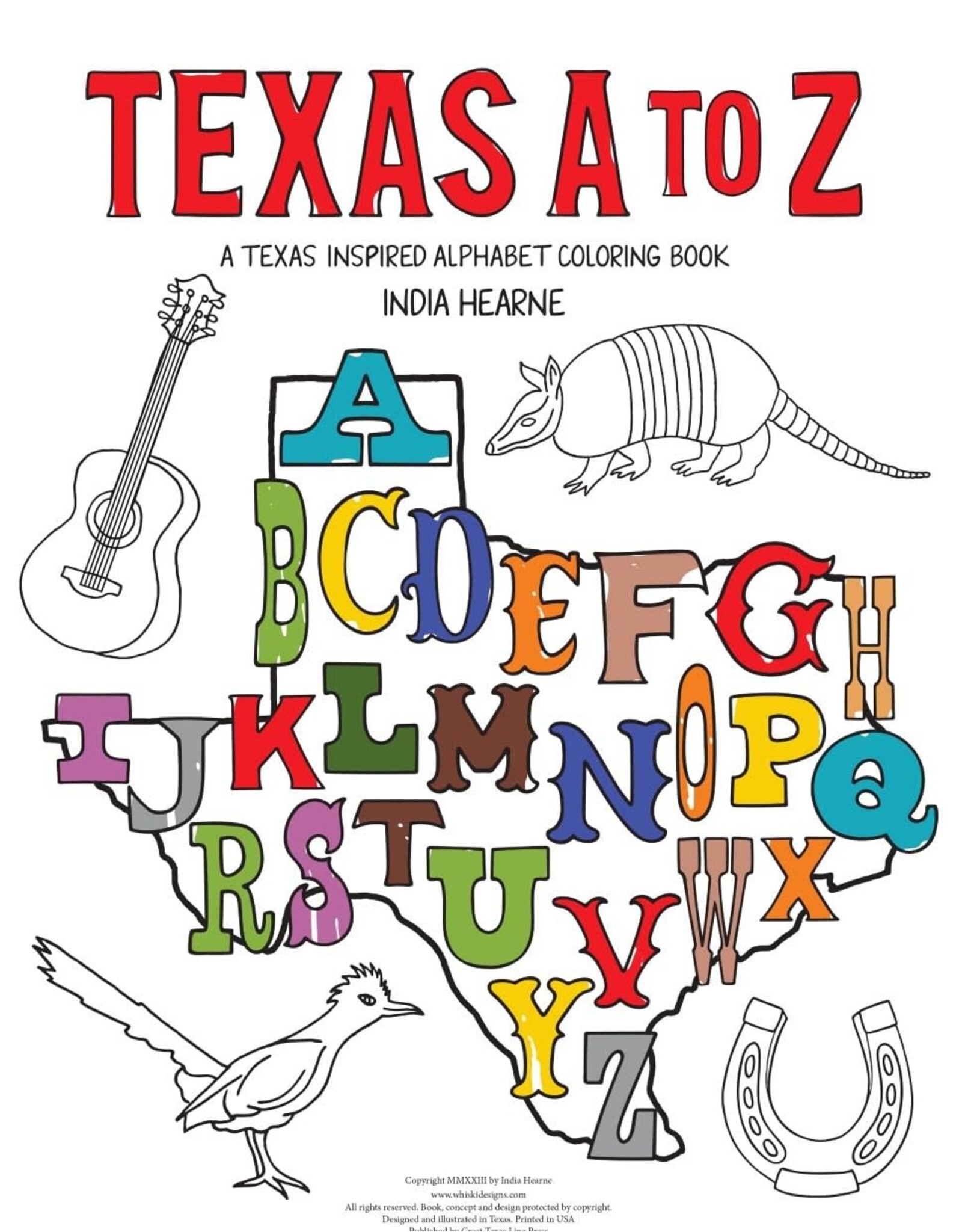 Texas A to Z Kids Coloring Book