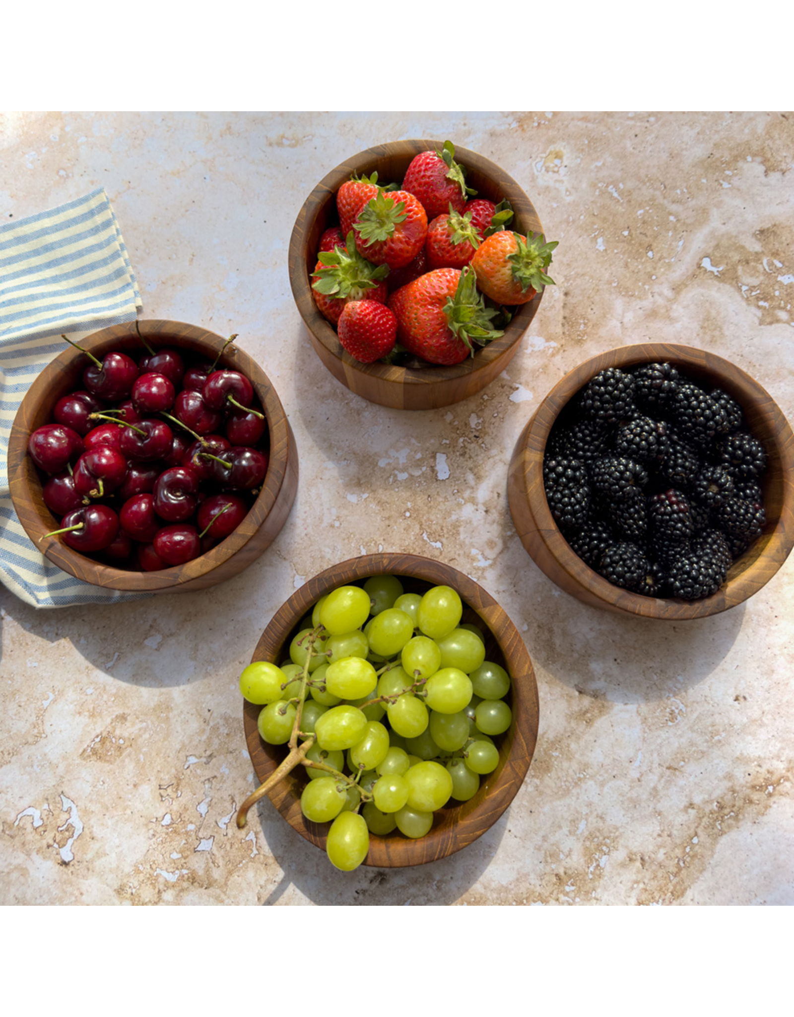TeakHaus Bold Serving Bowls Set of 4