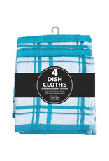 4 Dish Cloths Peacock