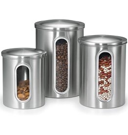 Stainless Steel Canisters - 3 Piece