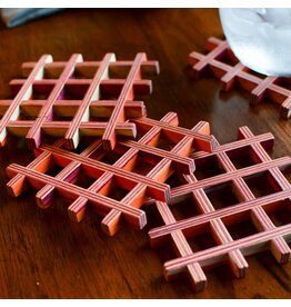 Pakka Red Coaster Set-4Pc