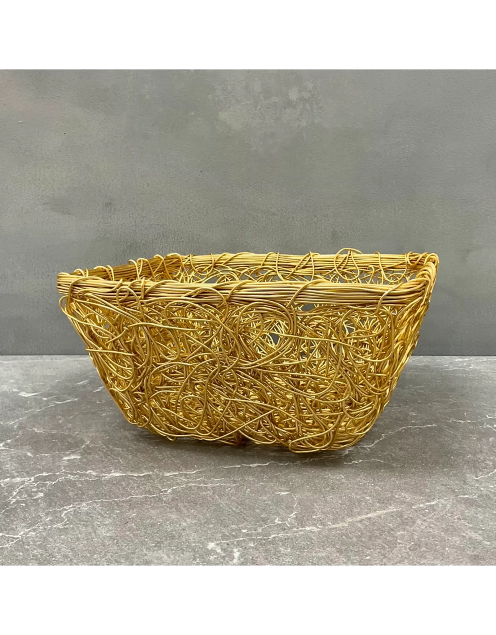 Gilded Twist Square Basket