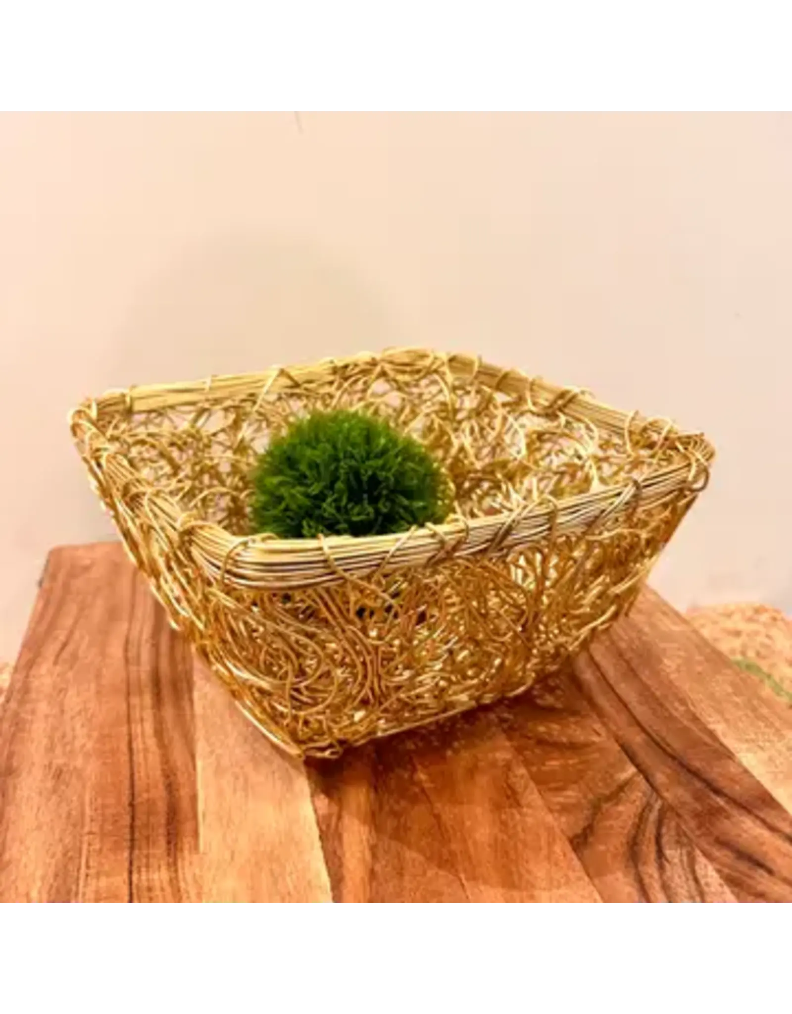 Gilded Twist Square Basket