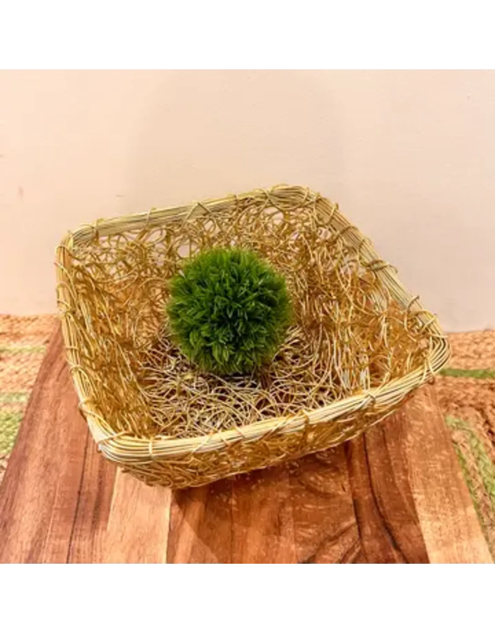Gilded Twist Square Basket