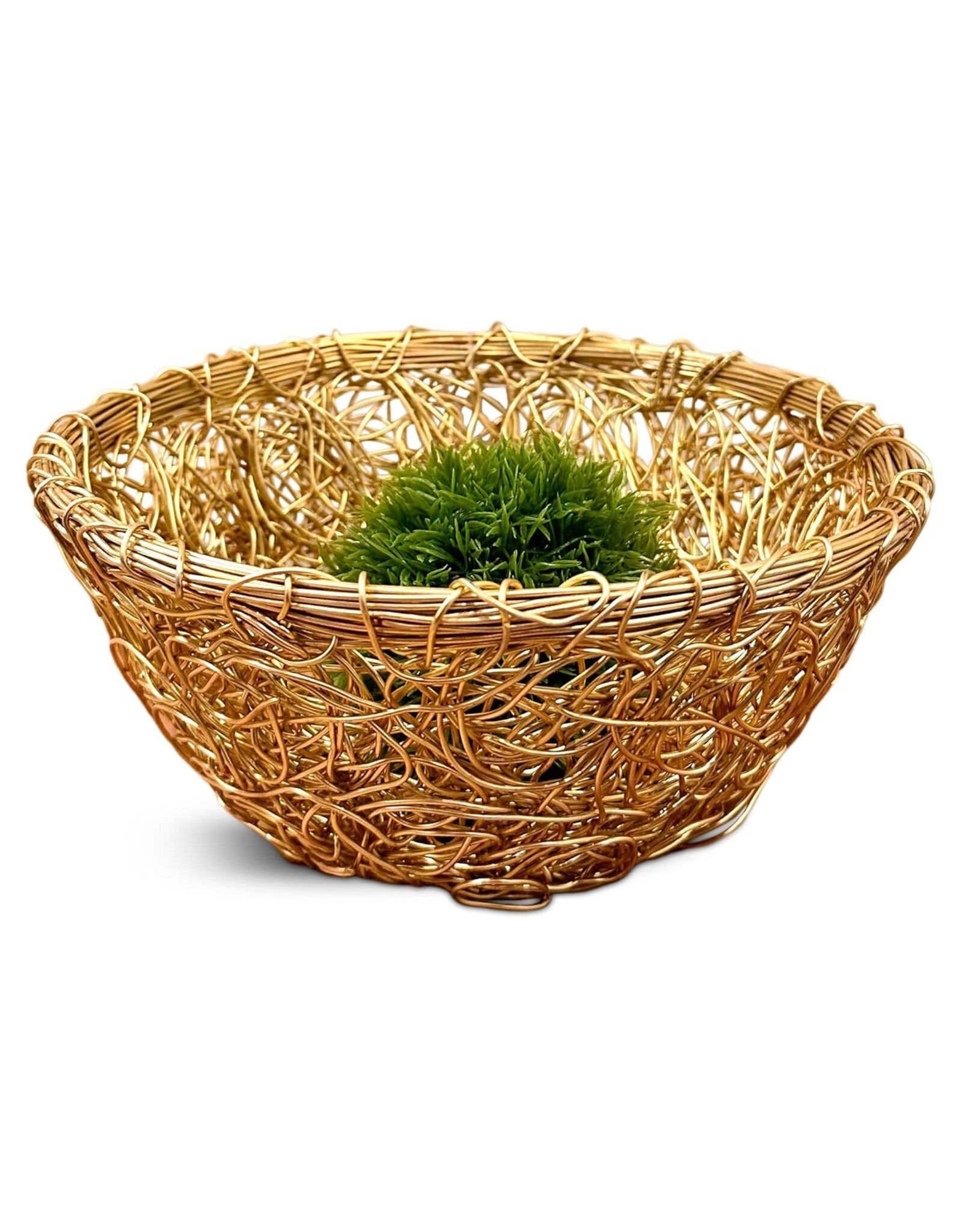 Gilded Round Twist Basket 9"