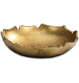 Gilded Torn Texture Bowl 9"
