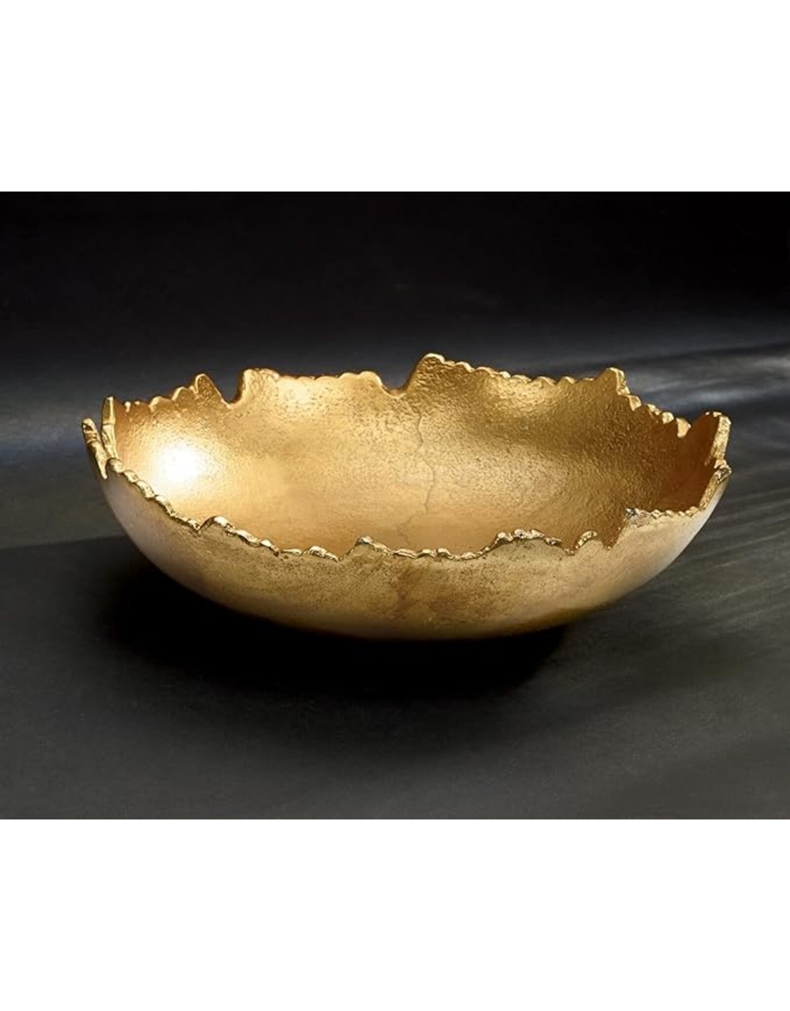 Gilded Torn Texture Bowl 9"