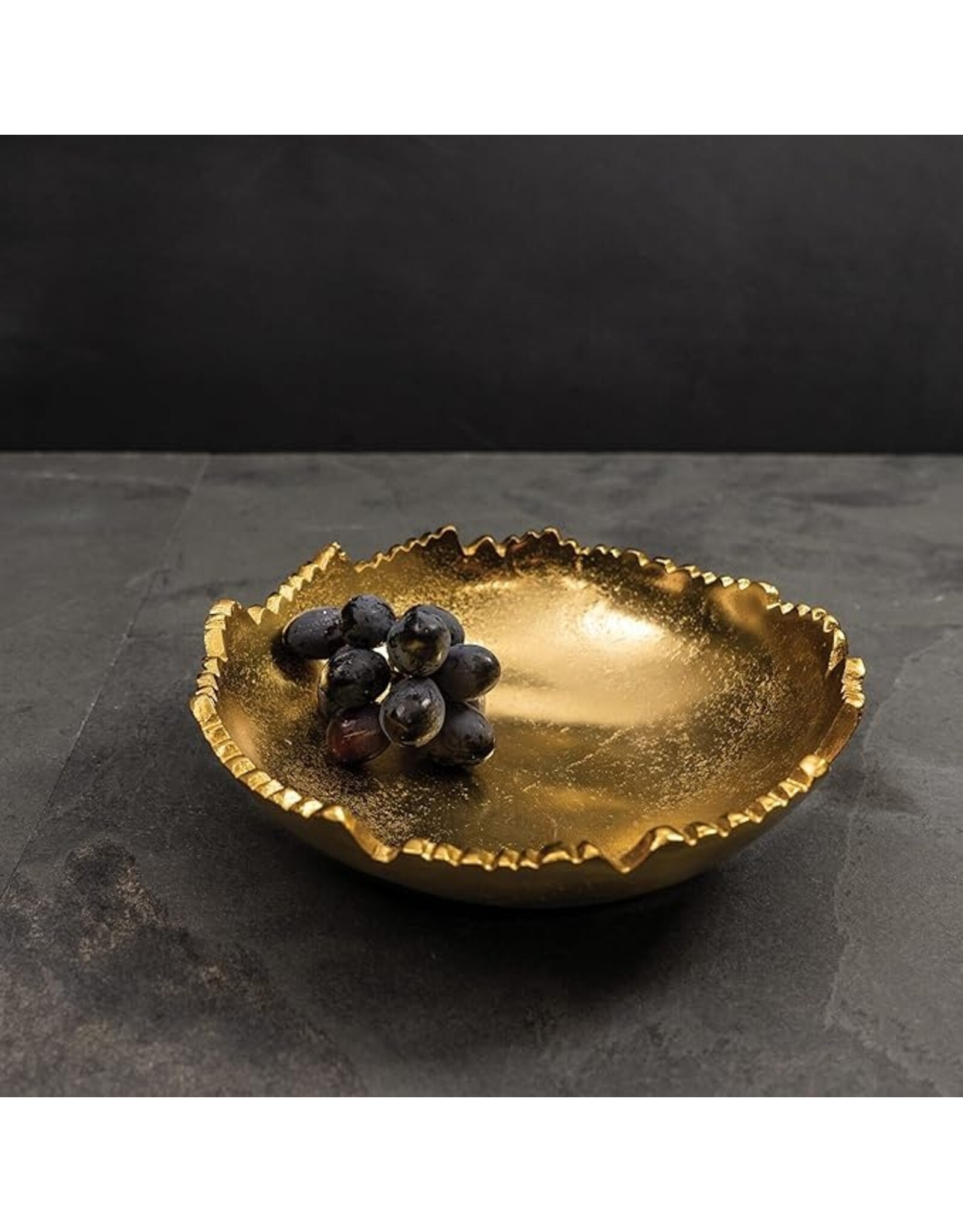 Gilded Torn Texture Bowl 9"