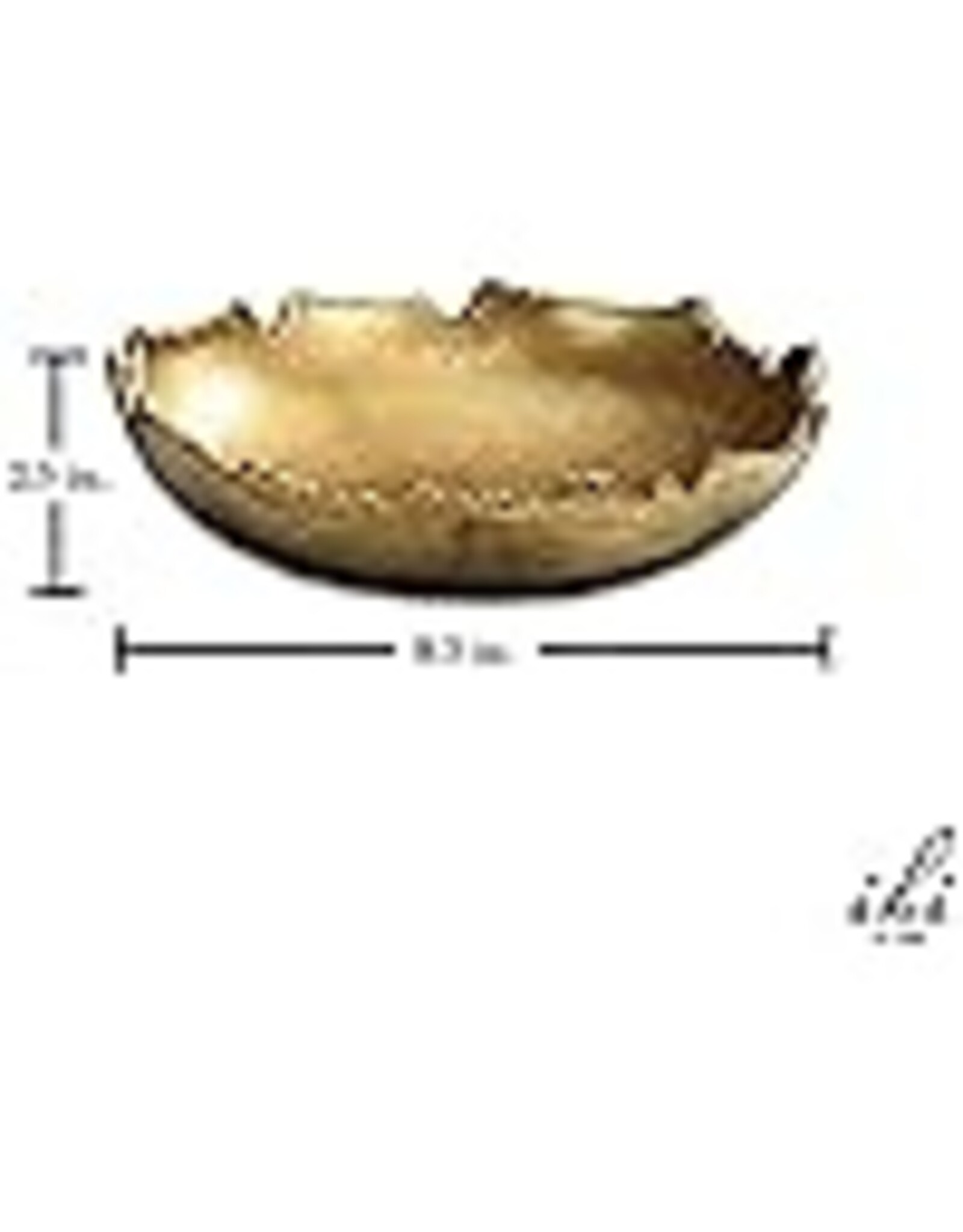 Gilded Torn Texture Bowl 9"